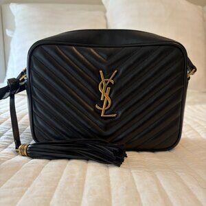 Saint Laurent YSL Lou Quilted Leather Camera Bag w/ Tassel – Black (Excellent)